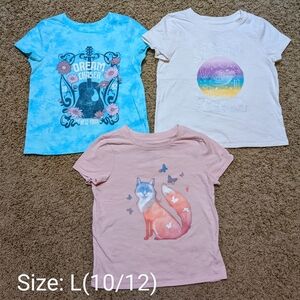 Kids Graphic T-Shirts - Blue, White, Pink